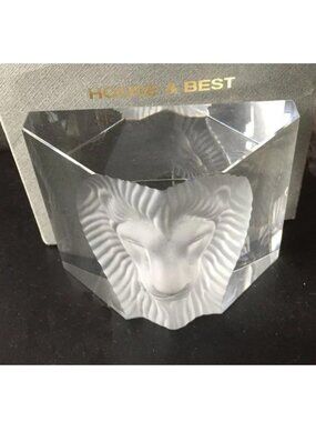 𝑳𝑨𝑳𝑰𝑸𝑼𝑬 Style  👀  Hoya Museum Crystal Lion Décor, Large 5" Sculpture